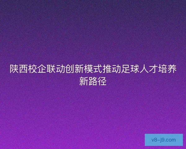 陕西校企联动创新模式推动足球人才培养新路径